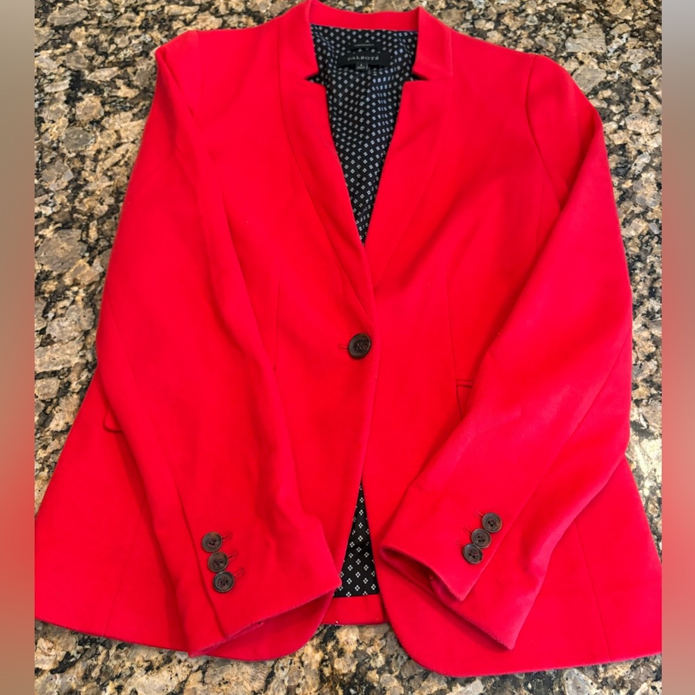 Talbots Aberdeen Red Single-Button Blazer Soft Si… - image 3